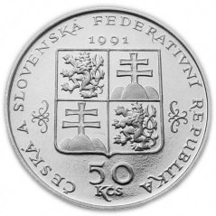 Strieborná minca 50 Kčs Mariánské Lázně | 1991 | Proof