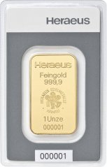 31,1g investičná zlatá tehlička | Heraeus