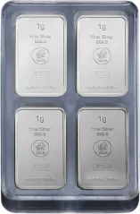 100 x 1g investiční stříbrný slitek | Heimerle + Meule | Unity bar Collection