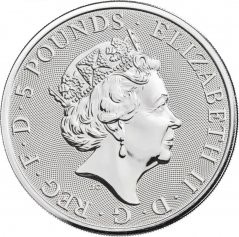 Stříbrná investiční mince White Lion 2 Oz | Queens Beasts | 2020
