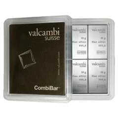 10 x 10g investiční stříbrný slitek | Valcambi | CombiBar®