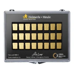 50 x 1g investičná zlatá tehlička | Heimerle + Meule | Unity Bar Collection