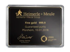 50 x 1g złota sztabka | Heimerle + Meule | Unity Bar