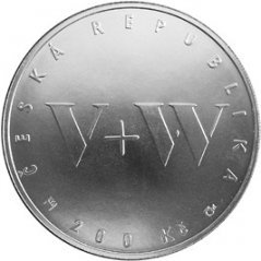 Strieborná minca 200 Kč Jan Werich a Jiří Voskovec | 2005 | Standard