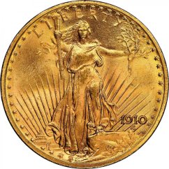 Gold coin 20 Dollar American Double Eagle | Saint Gaudens | 1910