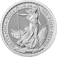 Strieborná investičná minca Britannia 1/4 Oz | Charles III | 2024