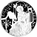 Stříbrná mince 200 Kč Emauzy Založení kláštera Na Slovanech | 1997 | Proof