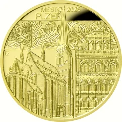 Zlatá mince 5000 Kč Město Plzeň | 2026 | Proof