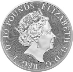 Stříbrná investiční mince Yale of Beaufort 10 Oz | Tudor Beasts | 2023