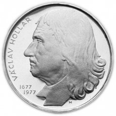 Stříbrná mince 100 Kčs Václav Hollar | 1977 | Proof