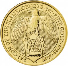 Zlatá investičná minca Falcon 1 Oz | Queens Beasts | 2019