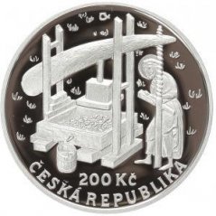 Stříbrná mince 200 Kč Vydání nařízení Karla IV. o zakládání vinic | 2008 | Proof