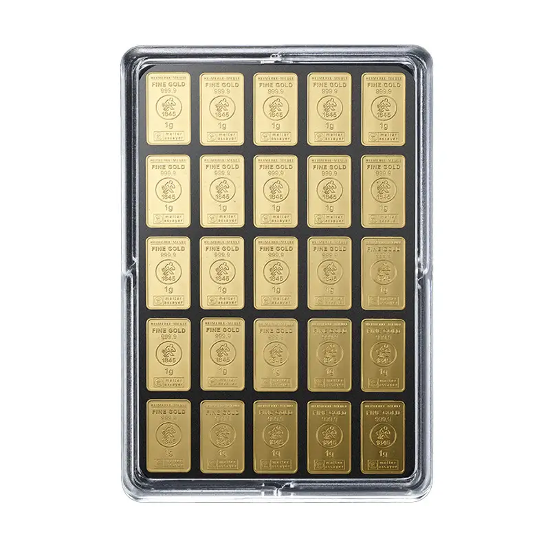 25 x 1g investiční zlatý slitek | Heimerle + Meule | Unity Bar
