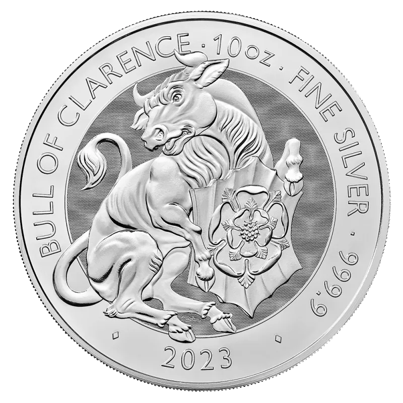 Silver coin Bull of Clarence 10 Oz | Tudor Beasts | 2023
