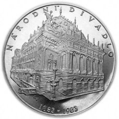 Strieborná minca 100 Kčs Národní divadlo | 1983 | Proof