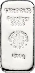 500g investičná strieborná tehlička | Heraeus