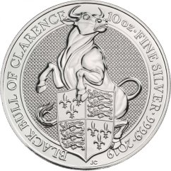 Silver coin Black Bull 10 Oz | Queens Beasts | 2019