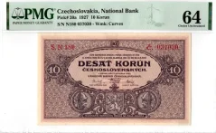 Bankovka 10 Korún | 1927 | EPQ 64