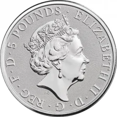 Strieborná investičná minca Falcon 2 Oz | Queens Beasts | 2019