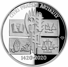 Stříbrná mince 200 Kč Vydání Čtyř pražských artikul | 2020 | Proof