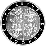 Strieborná minca 200 Kč Česká mše vánoční Jakuba Jana Ryby | 1996 | Proof