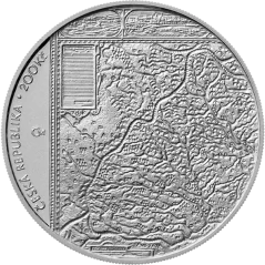 Silver coin 200 CZK Vydání Komenského mapy Moravy | 2024 | Standard