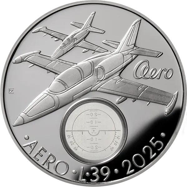 Stříbrná mince 500 Kč Cvičný letoun Aero L-39 Albatros | 2025 | Proof