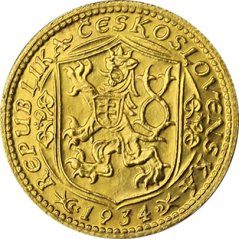 Gold coin St. Wenceslas 1 Ducat | 1934