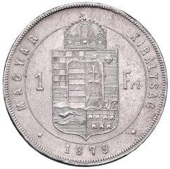 Stříbrná mince 1 Zlatník Františka Josefa I. | Uherská ražba | 1883 KB