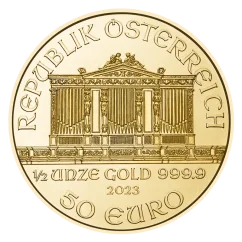Zlatá investičná minca Wiener Philharmoniker 1/2 Oz