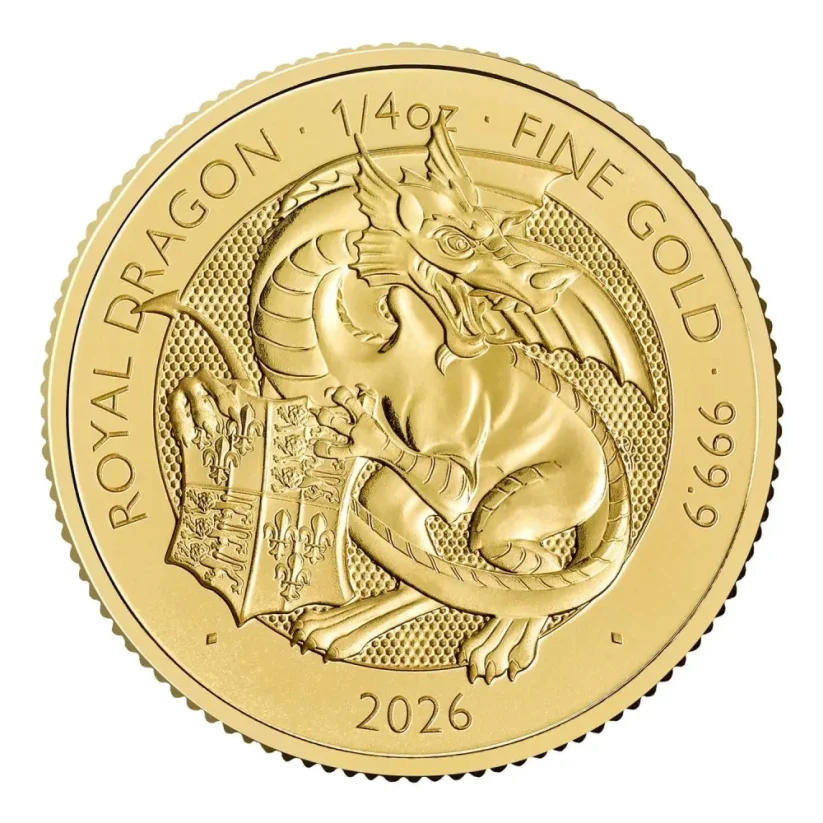 Zlatá investiční mince Royal Dragon 1/4 Oz | Tudor Beasts | 2026