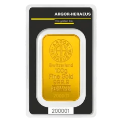 100g investiční zlatý slitek | Argor-Heraeus | Kinebar