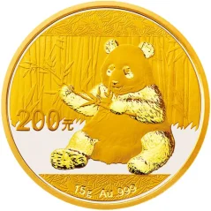 Zlatá investiční mince Panda 15g