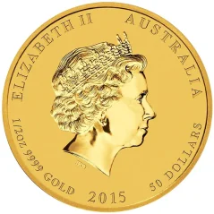 Zlatá investiční mince Rok Kozy 1/2 Oz | Lunar II | 2015