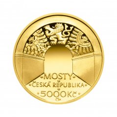 Zlatá mince 5000 Kč Negrelliho viadukt v Praze | 2012 | Standard