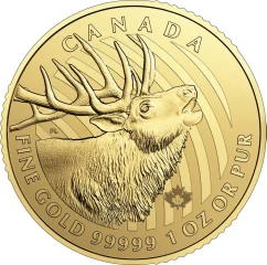 Zlatá investiční mince Elk 1 Oz | Call of the Wild | 2017