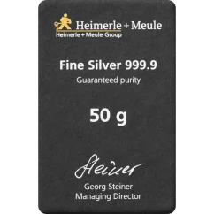 50g srebrna sztabka | Heimerle + Meule