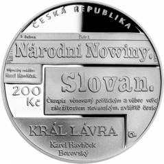Stříbrná mince 200 Kč Karel Havlíček Borovský | 2021 | Proof