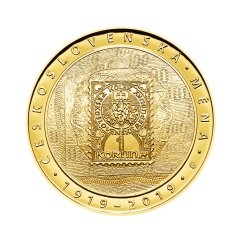 Zlatá mince 10000 Kč Zavedení československé měny | 2019 | Proof