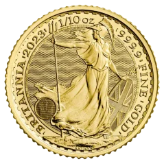 Zlatá investiční mince Britannia 1/10 Oz | Elizabeth II