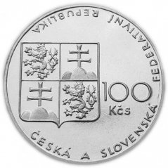 Stříbrná mince 100 Kčs 100.Velká pardubická | 1990 | Proof