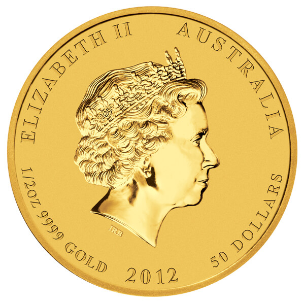 Zlatá investiční mince Rok Draka 1/2 Oz | Lunar II | 2012