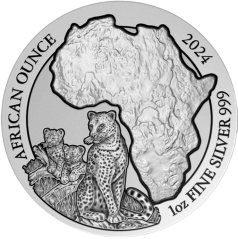 Stříbrná investiční mince Leopard 1 Oz | Rwanda