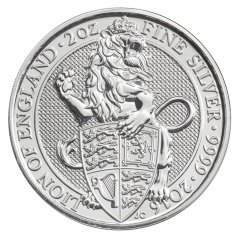Strieborná investičná minca Lion 2 Oz | Queens Beasts | 2016