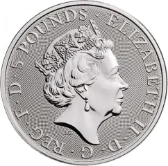 Stříbrná investiční mince Yale 2 Oz | Queens Beasts | 2019