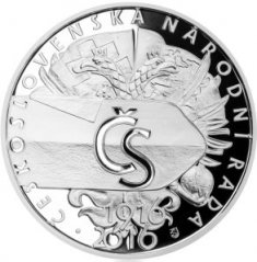 Stříbrná mince 500 Kč Vznik Československé národní rady | 2016 | Proof