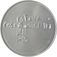 Stříbrná mince 200 Kč Schválení Ústavy České republiky | 1993 | Proof