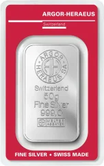 50g investiční stříbrný slitek | Argor-Heraeus