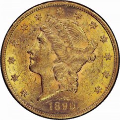Gold coin 20 Dollar American Double Eagle | Liberty Head | 1890