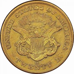 Gold coin 20 Dollar American Double Eagle | Liberty Head | 1854